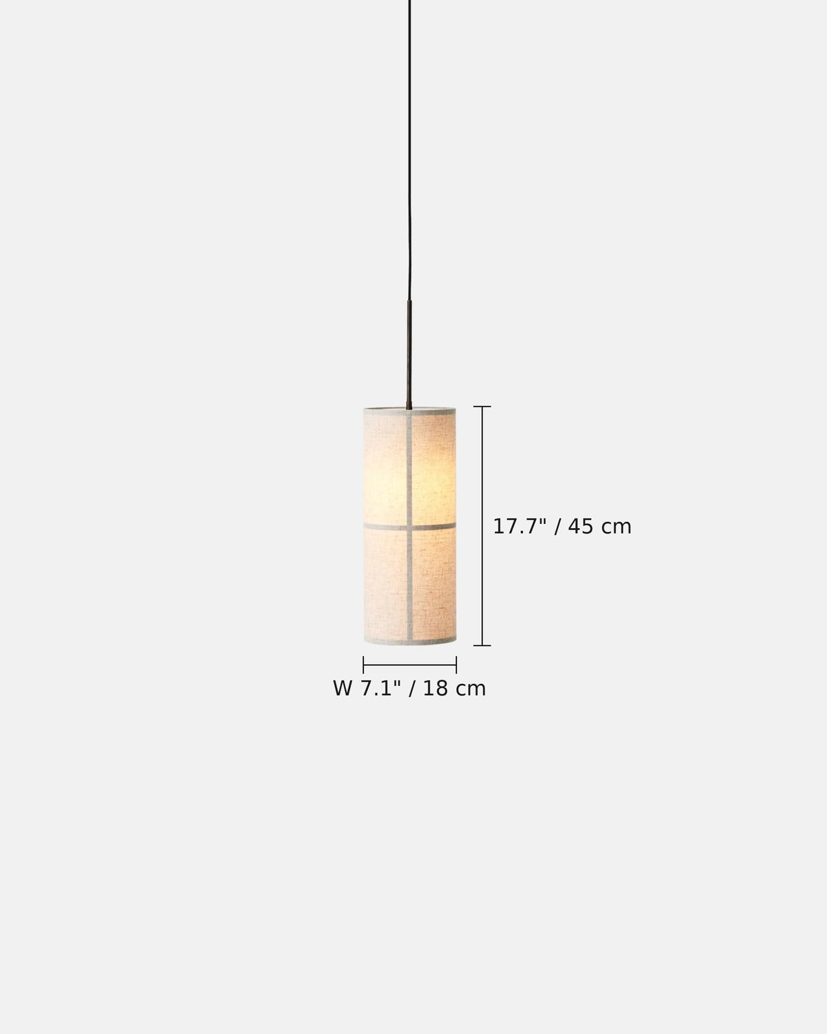 Eudio - dimensions simple H45 Ø18